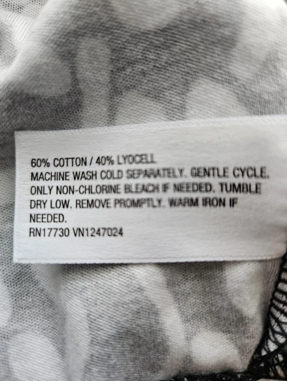 Diane von Furstenberg Black White Abstract Print Wrap Midi Dress Sz LG